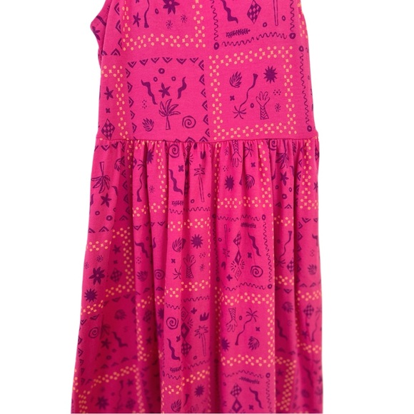 (NWOT) Cat & Jack Kids Hot Pink Bandana Print Maxi Dress - Picture 6 of 6